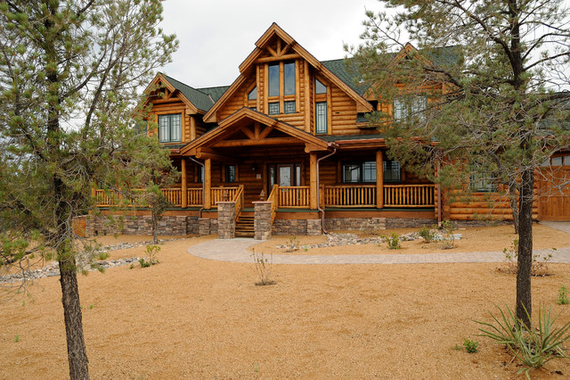  American Ranch Log Home Traditional Exterior Phoenix 