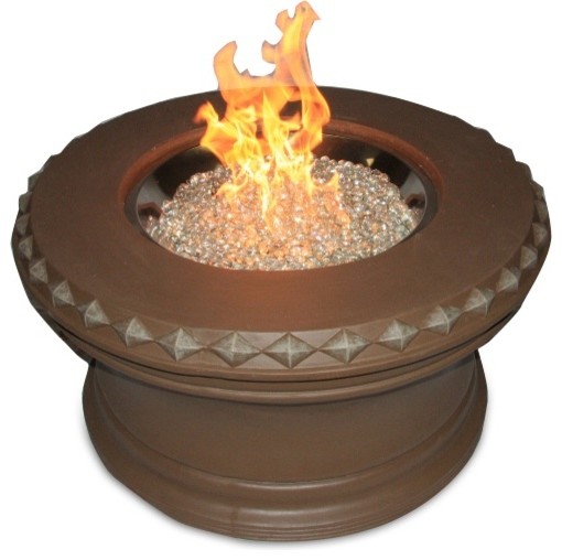 Aztec Fire Pit with Crystal Fire Burner
