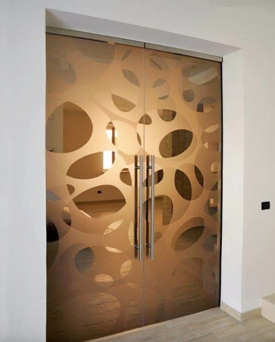 Frameless Glass Doors w/ Eclisse Pocket Door Hardware Los Angeles