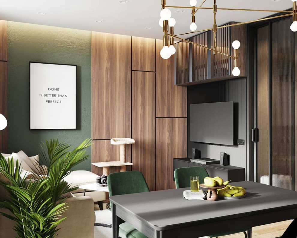 Проект кухни - гостиной 19м2