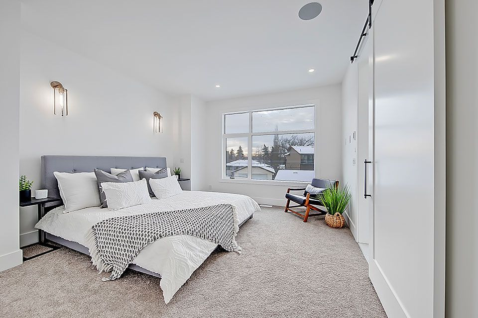 Inspiration for a transitional home design remodel in Calgary