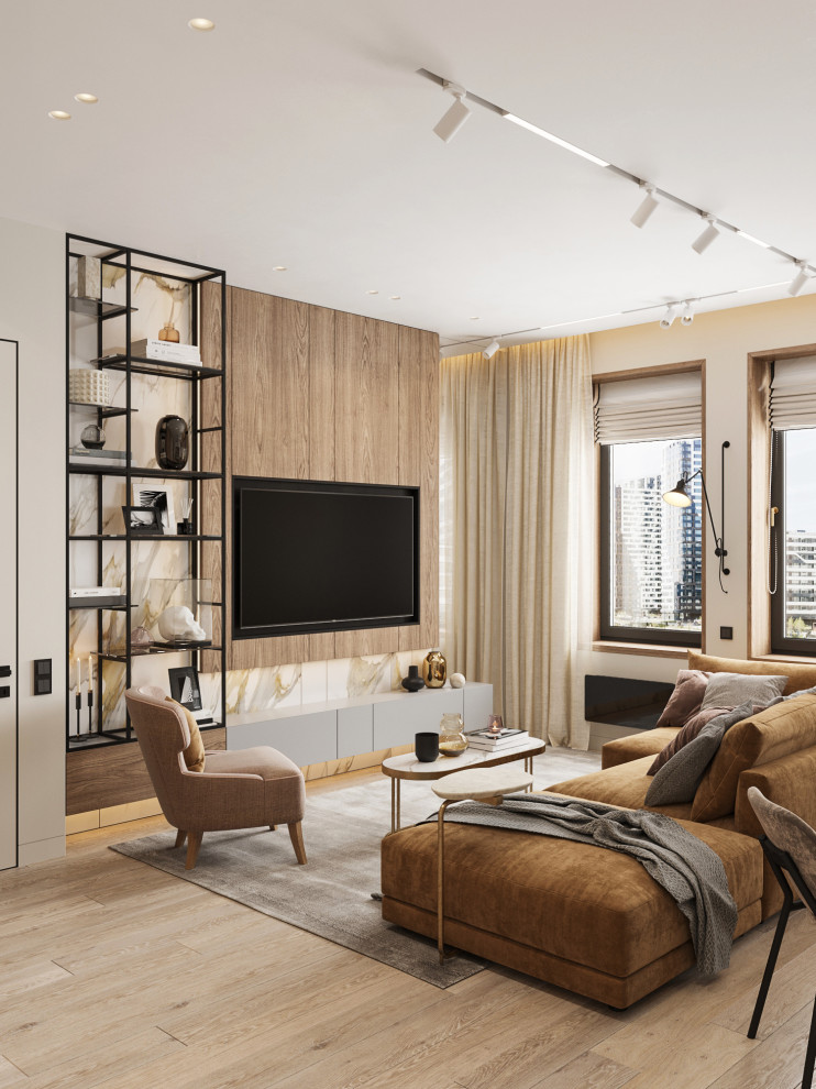 Дизайн интерьера двухкомнатной квартиры. ЖК Символ. Москва