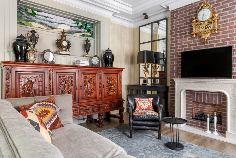 Интерьер дуплекса в поселке Бристоль Московская область. Правое крыло