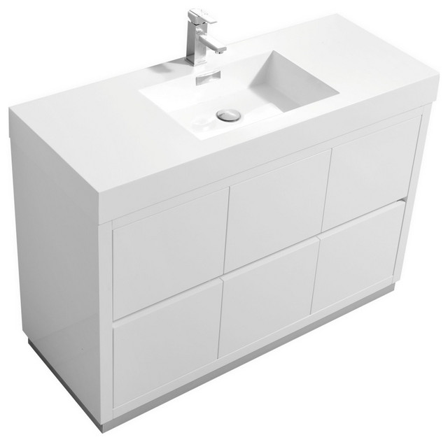 Bliss 48 Free Standing Bathroom Vanity, Free Standing Bathroom Vanity With Sink