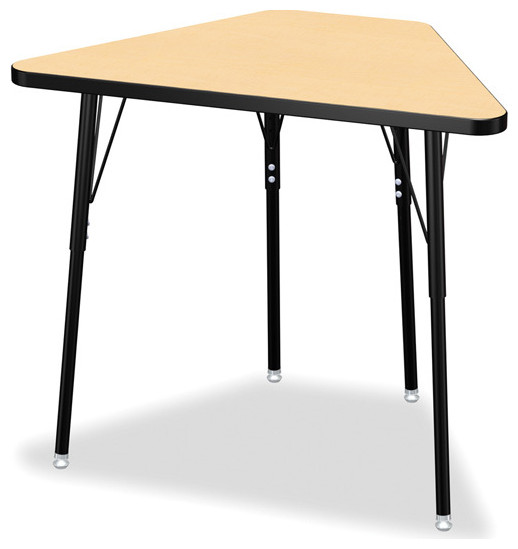 Berries Tall Trapezoid Desk Maple/Black/All Black Contemporary