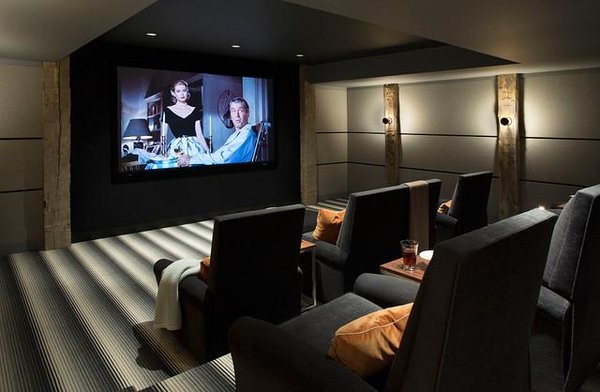 Photo of a large home cinema in London.
