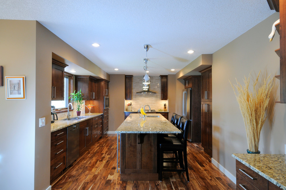 Mountain style kitchen photo in Calgary