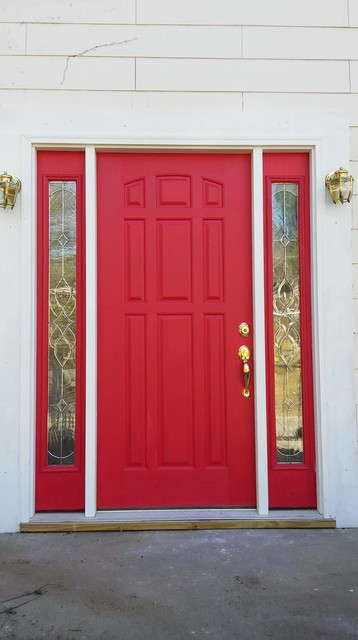 Front Door Install amerikansk-craftsman-entre