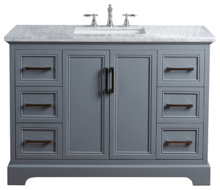 Edson Single Bathroom Vanity, Gray, 48"