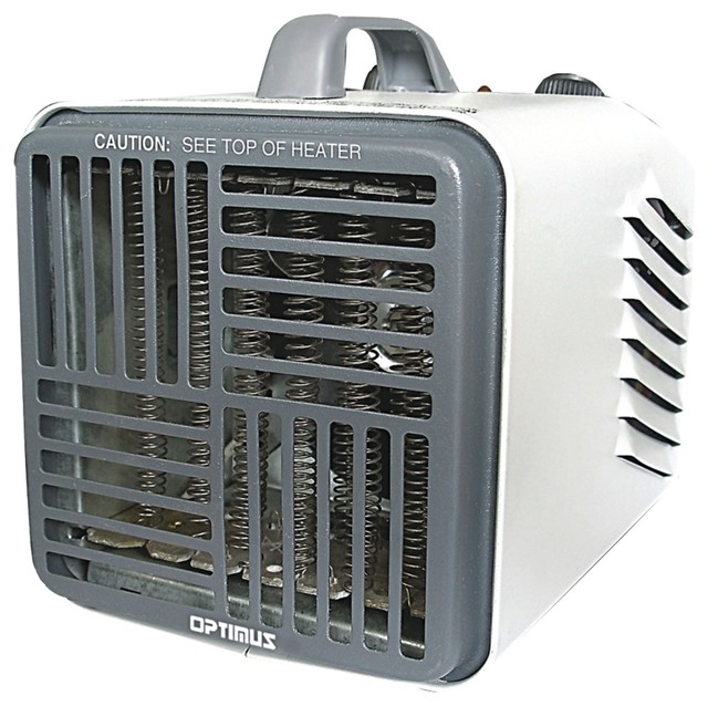 Optimus Mini Compact Utility Heater With Thermostat Contemporary