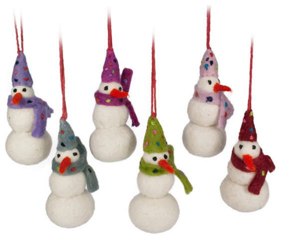 Bambeco Handmade Scandinavian Snowman Ornaments