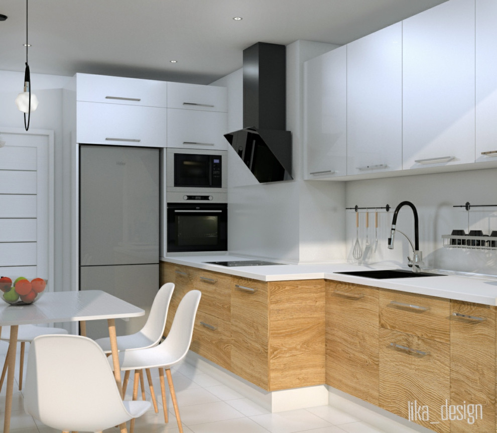 Светлая трёшка для семьи блогера-кондитера ЖК "Горизонт"