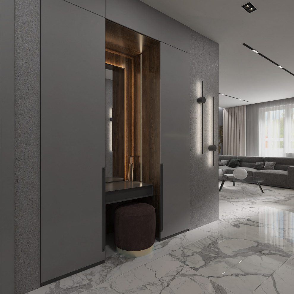 Этюд в теплых тонах: 4-комнатная квартира 106 м2