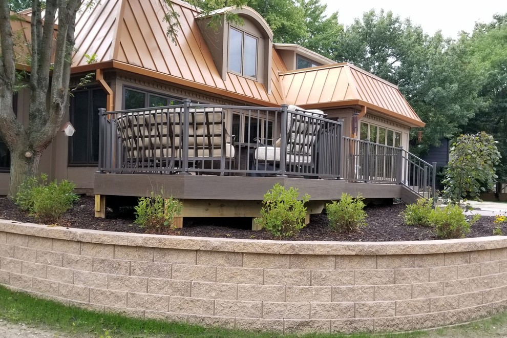 Example of a large backyard deck design with no cover