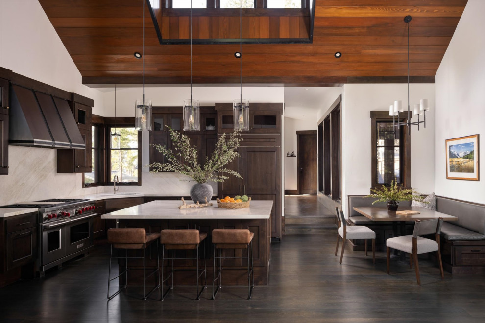 Example of a mountain style kitchen design in Sacramento