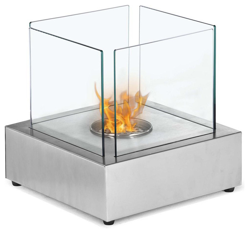 Cube Ventless Tabletop Fireplace Contemporary Tabletop Fireplaces