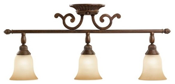 Tannery Bronze with Citrine Glass Kichler Ceiling Fixture