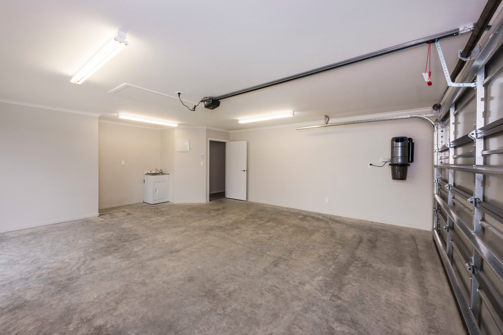 Large modern two-car garage in Wellington.