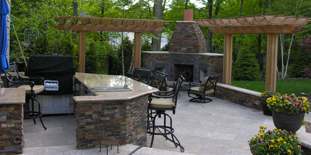 Backyard Hardscape Traditional Patio New York By Rtk