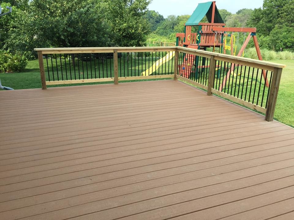 Mid-sized backyard deck photo in Indianapolis