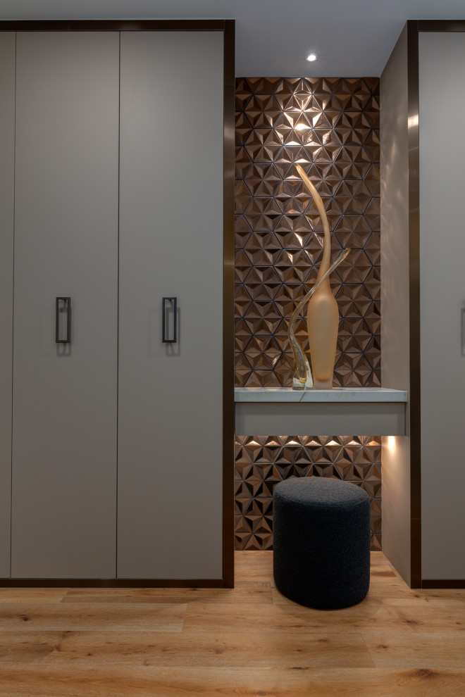 Inspiration for a modern hallway remodel in Calgary