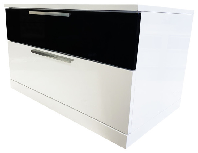 Bahamas Black White 2 Drawer Nightstand Contemporary Nightstands And Bedside Tables By Furniture Import Export Inc Houzz