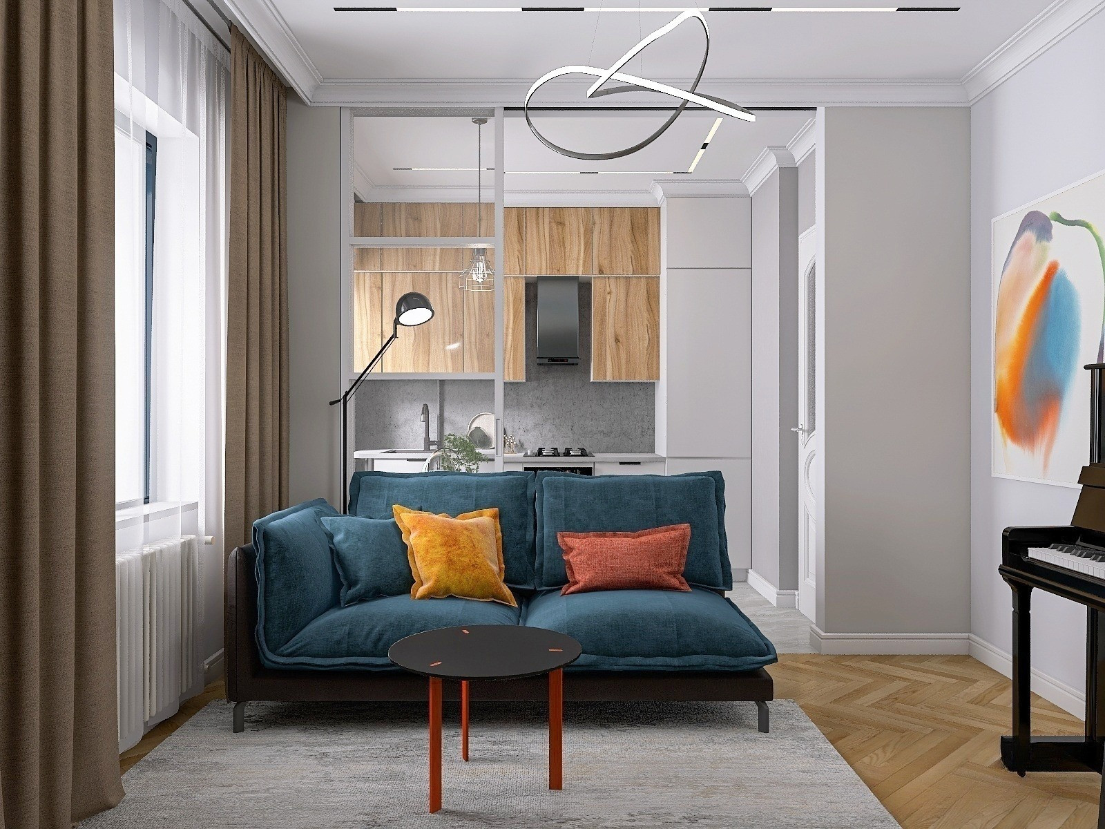 Трехкомнатная квартира в современном стиле