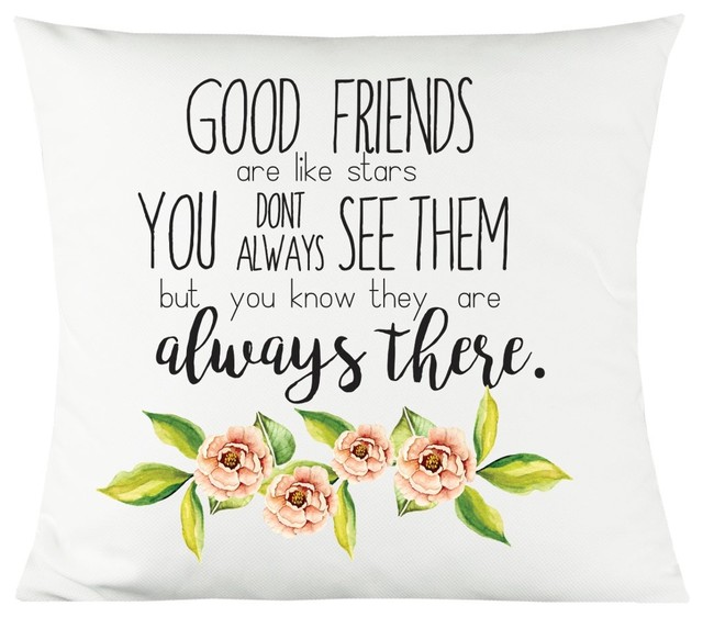 Good Friends Are Like Stars 14 X 14 Throw Pillow Contemporary