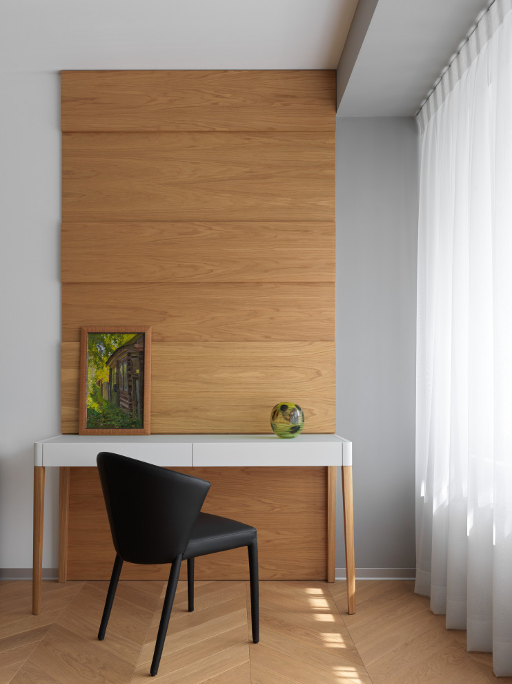 Стильный дизайн: гостиная комната среднего размера в современном стиле - последний тренд