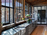 Rustic Kitchen by Rehme Steel Windows & Doors