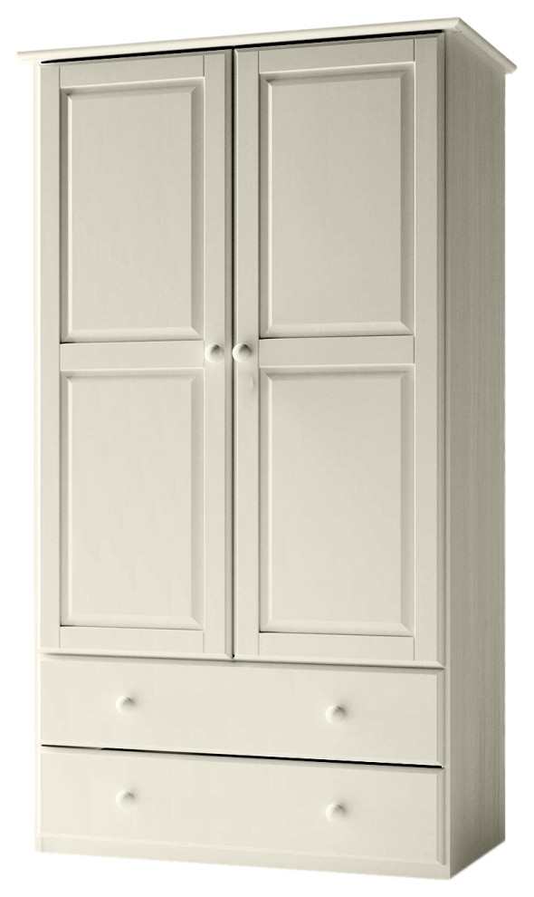 Traditional Solid Wood Wardrobe Armoire, Havana Gold