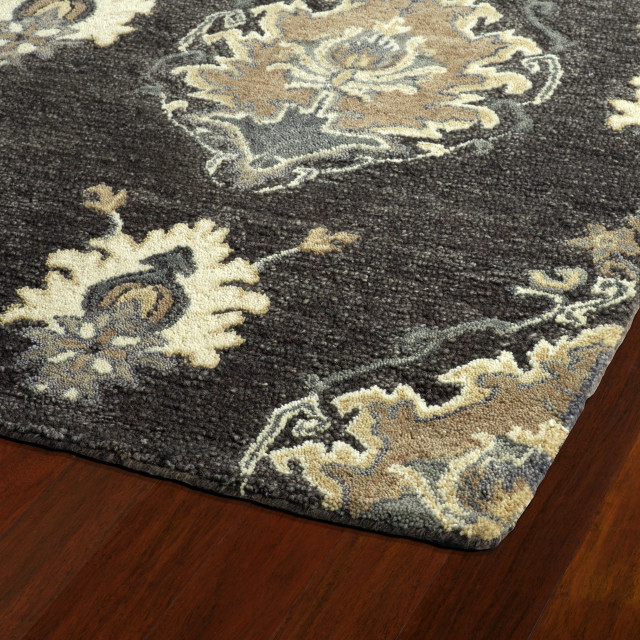 Kaleen Brooklyn Collection Dark Charcoal Area Rug 5'x7'6 ...