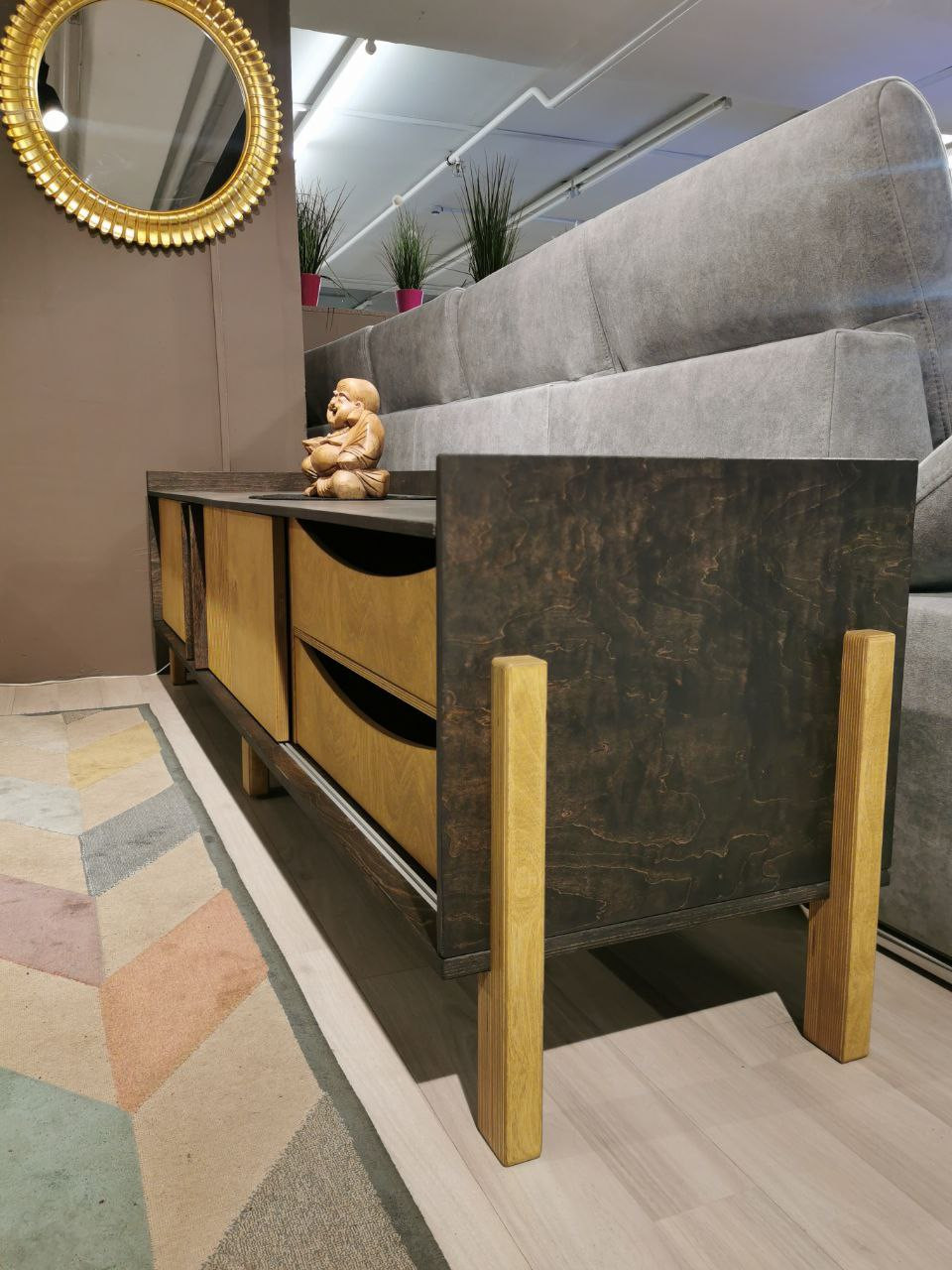 Медиа консоль "Wood Relief"