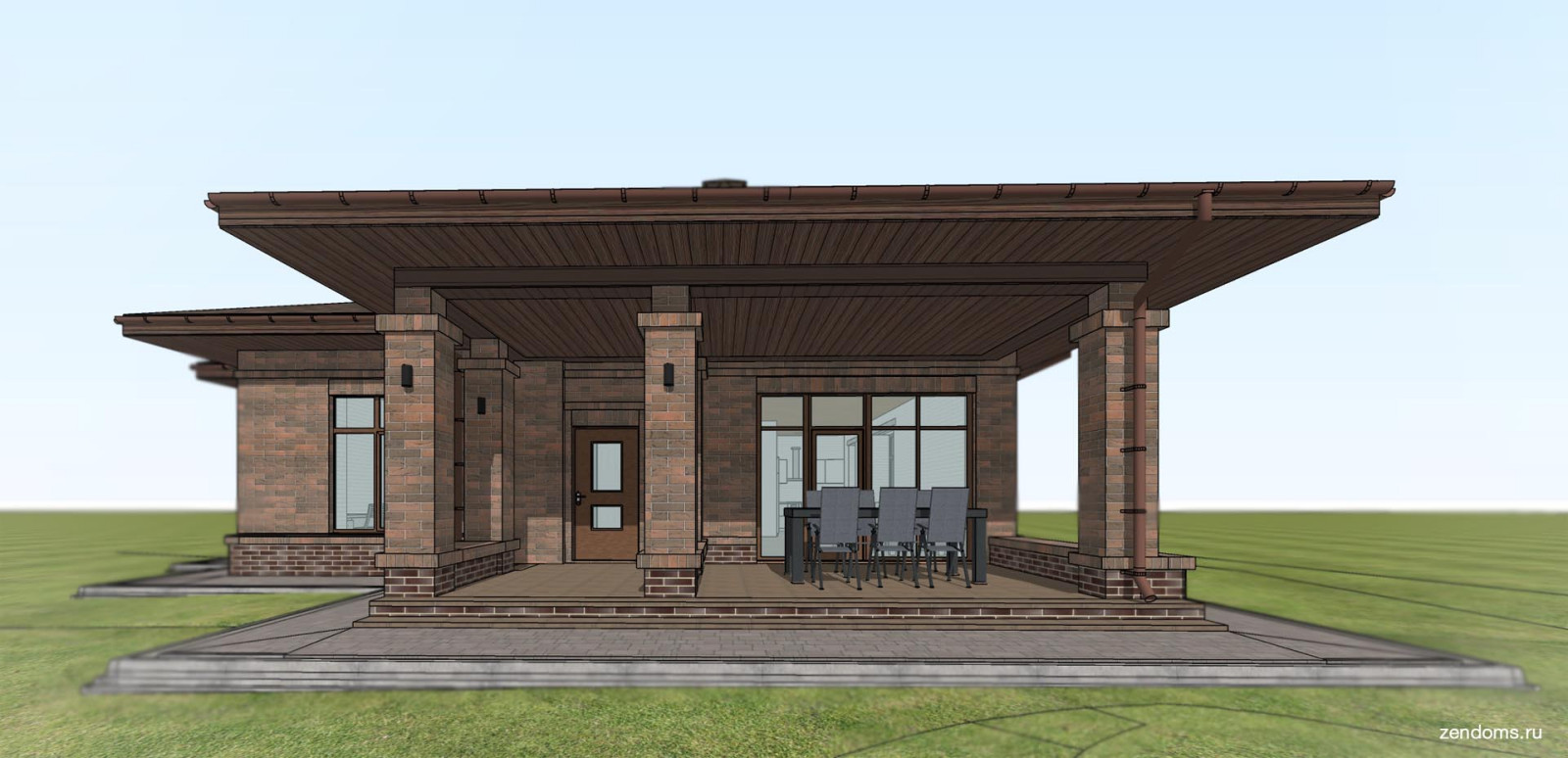 Проект одноэтажного дома 112 кв.м. в Московской области