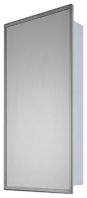 Deluxe Series Medicine Cabinet, 18"x36", Stainless Steel Frame, Surface Mount