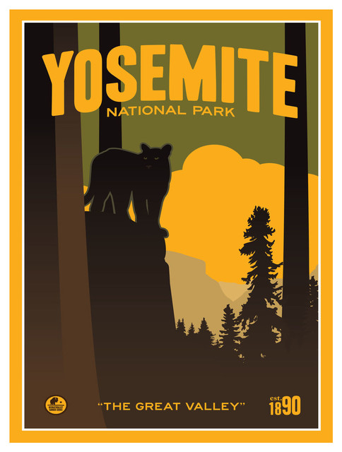 Matt Brass Yosemite National Park "The Great Valley" Art Print, 9"x12"