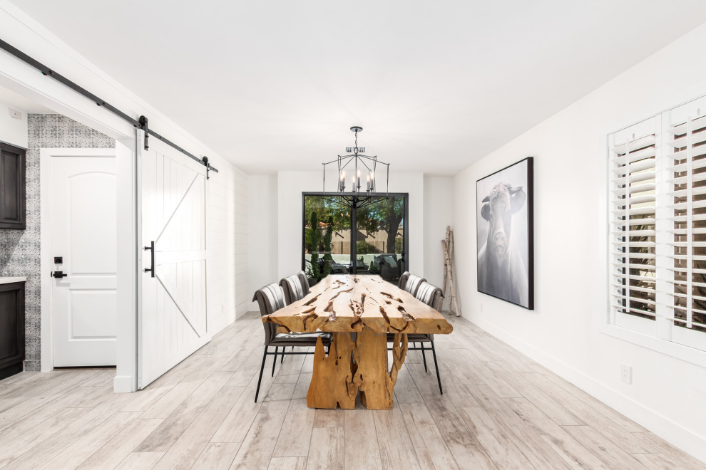 Mountain style dining room photo in Phoenix