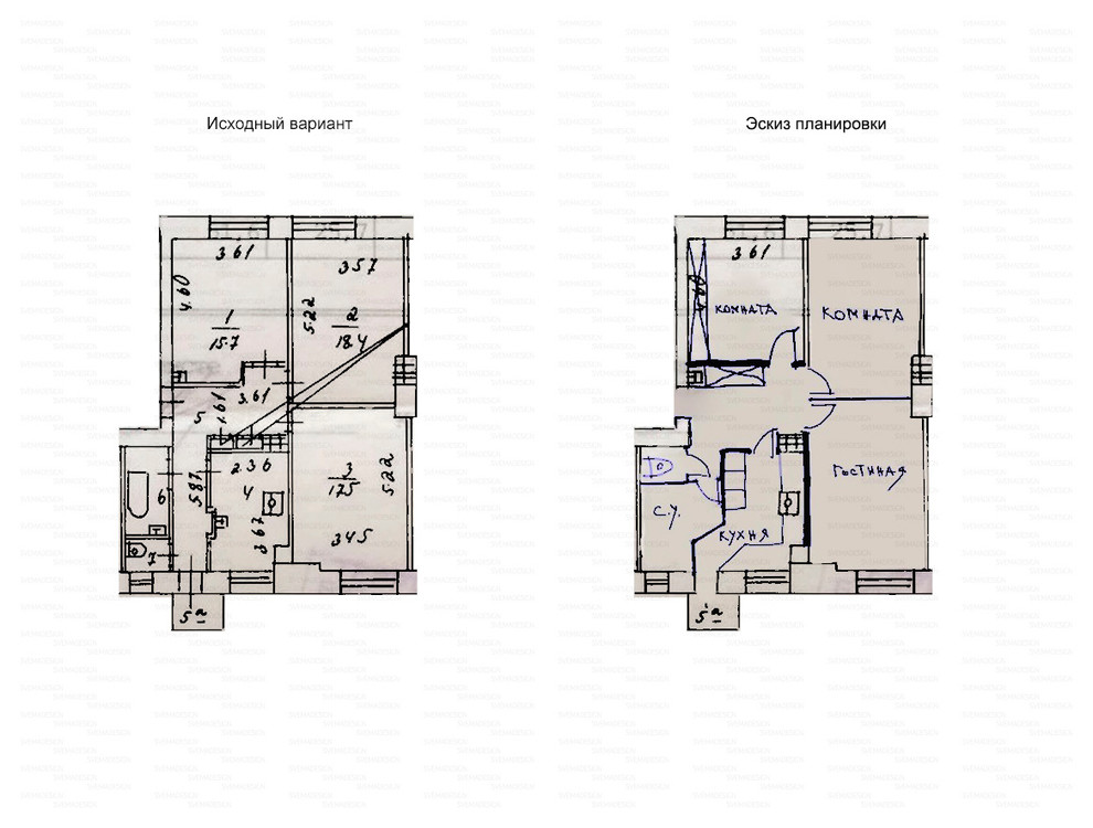 Идеи перепланировки для многокомнатных квартир