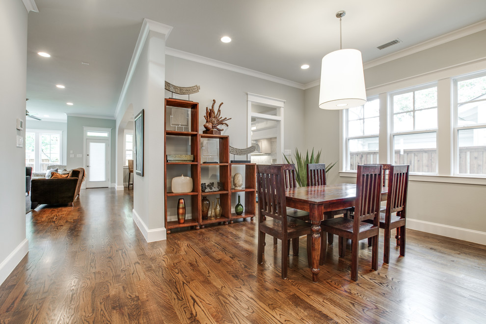 Transitional dining room photo in Dallas