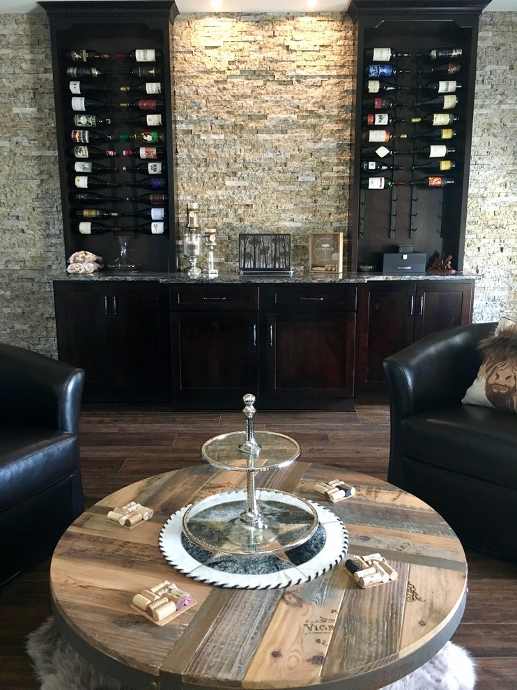 Home design - large rustic home design idea in Cleveland