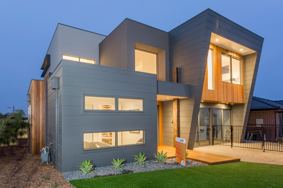 This is an example of a contemporary two-storey exterior in Geelong.