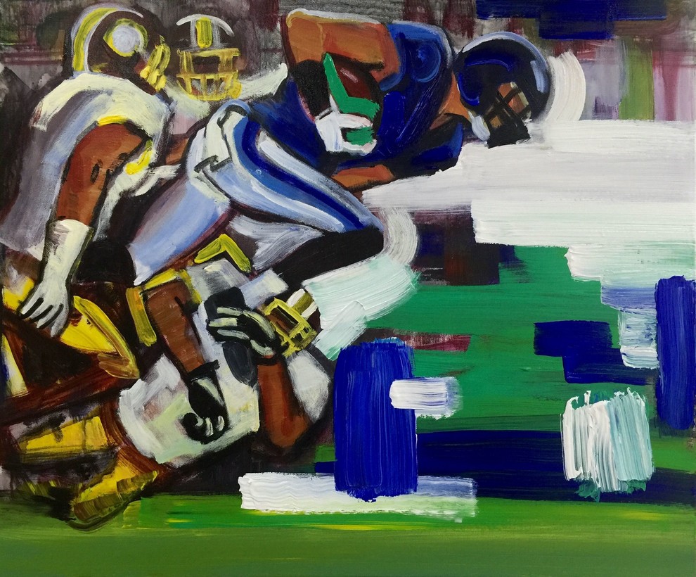 "Football I" Oil Painting Contemporary Paintings by International
