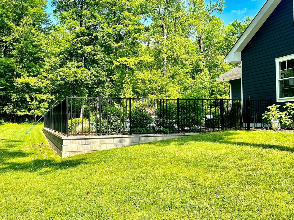 Retaining wall and patio