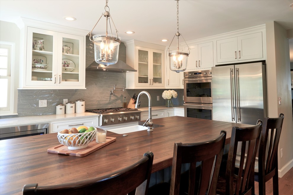 Inspiration for a transitional kitchen remodel in Denver