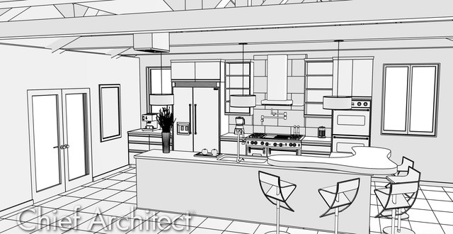 Zero Sum Kitchen contemporary-rendering