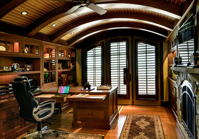 Island Cottage coastal-home-office-and-library