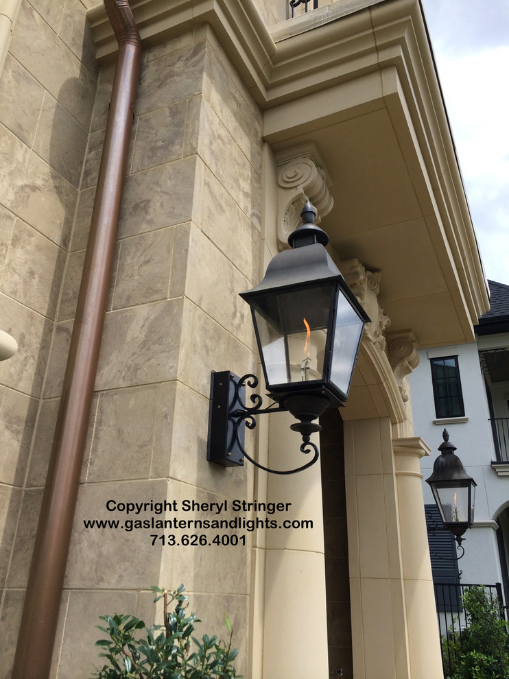 Tuscan Gas Lanterns on Bracket  by Sheryl Stringer