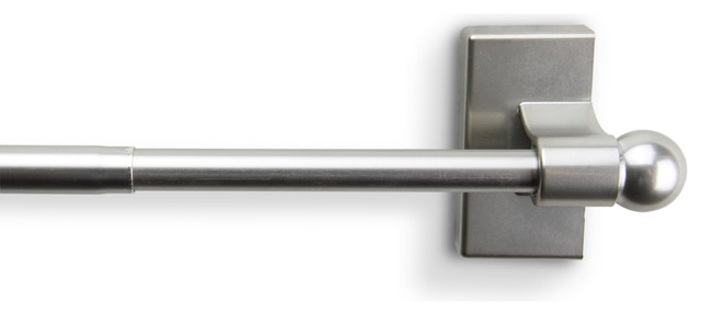 Magnetic Curtain Rod 17-30", Satin Nickel