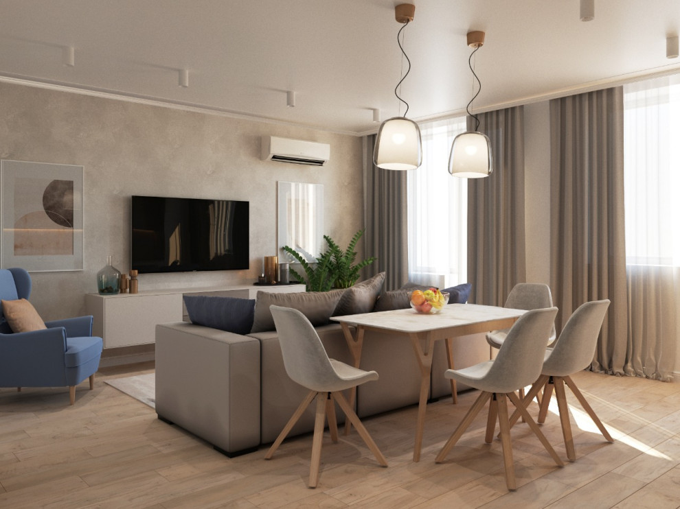 Дизайн проект квартиры 73кв.м. в пос. Зубово ЖК "Зубово-Лайф 2" для семейной