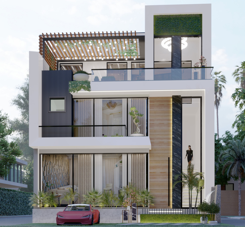 8 MARLA HOUSE IN MOHALI Modern Exterior Other by ARCH BUILD